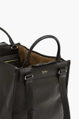 Alpaca Wool and Soft Leather ANITA ANNIVERSARY Reversible Tote Bag