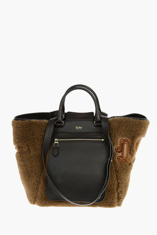 Alpaca Wool and Soft Leather ANITA ANNIVERSARY Reversible Tote Bag