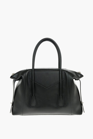 Soft Leather ANTIGONA SOFT LOCK Tote Bag with Side Bands