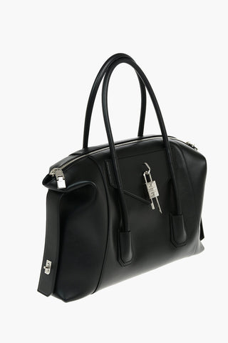 Soft Leather ANTIGONA SOFT LOCK Tote Bag with Side Bands