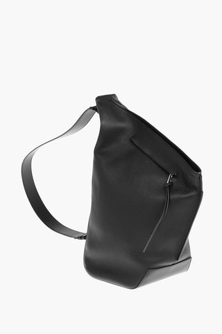 Grained Leather ANTON Sling with Embossed Anagram