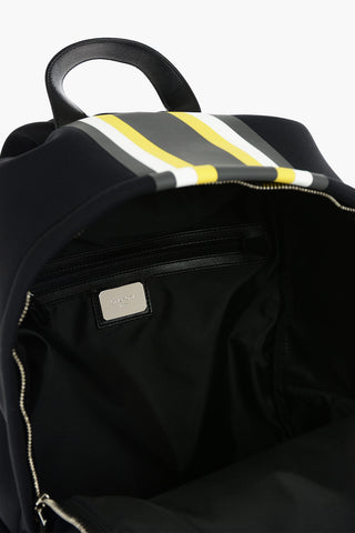 Tech Fabric Backpack with Unbalanced-stripe Detailing