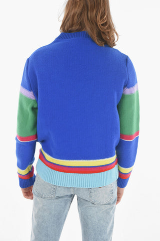 Cashmere blend Sweater with Lettering Logo Embroidery