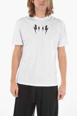 Crewneck MIRROR BOLT T-shirt with Print
