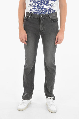 Jeans a 5 Tasche in Cotone Stretch 19cm