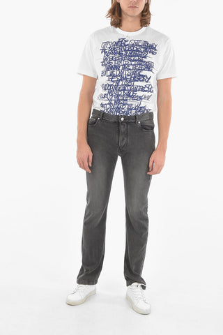 Jeans a 5 Tasche in Cotone Stretch 19cm