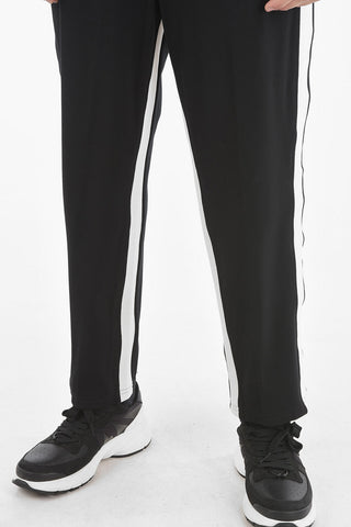 Low-rise Joggers with Contrasting Side Bands