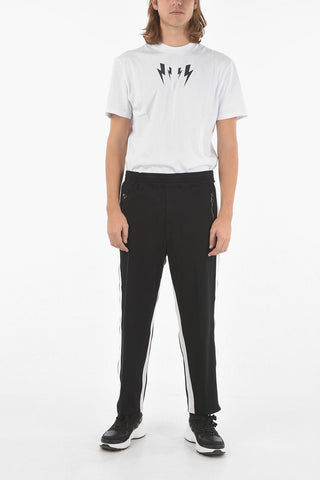 Low-rise Joggers with Contrasting Side Bands
