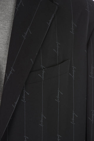 Monogram Pinstriped Oversized Blazer
