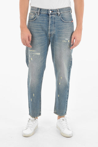 Vintage Effect Distressed Jeans