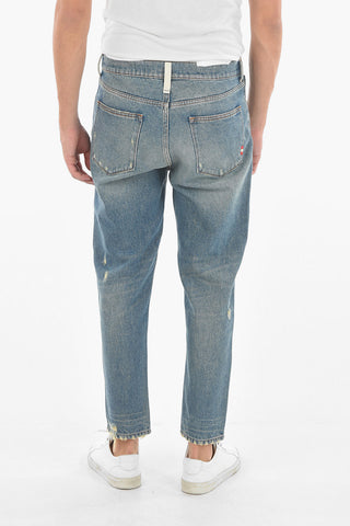 Vintage Effect Distressed Jeans