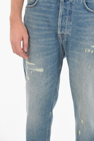 Vintage Effect Distressed Jeans