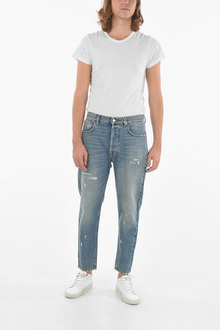 Vintage Effect Distressed Jeans
