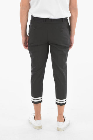 4 Pocket Hidden Fastening Wool Blend Pants