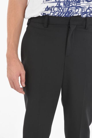 4 Pocket Hidden Fastening Wool Blend Pants
