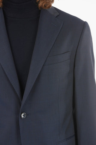 Flap Pockets Lined Single Breasted ACADEMY Virgin Wool Suit