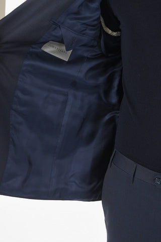 Flap Pockets Lined Single Breasted ACADEMY Virgin Wool Suit