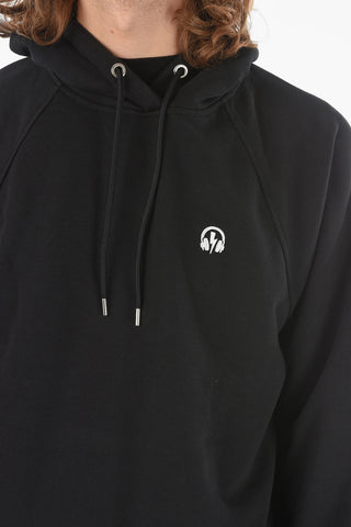 Felpa Hoodie MUSIC BOLT in Jersey leggero con Ricamo Logo