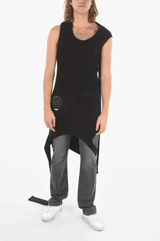 Cashmere-blend BANANA LS Destructured Statement Sweater
