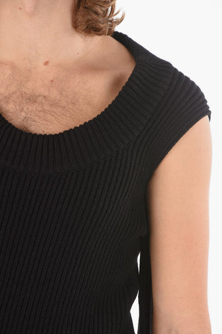 Cashmere-blend BANANA LS Destructured Statement Sweater