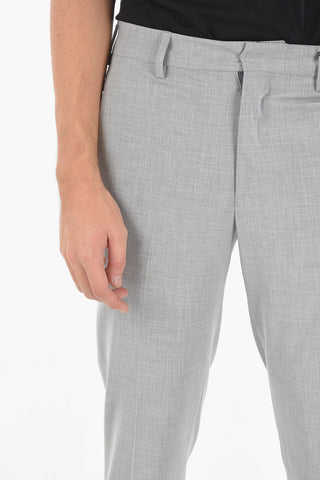 Extrafine Tech Cotton Straight-leg Pants with Zipped Hems