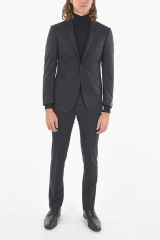 Flap Pockets Lined Single Breasted ACADEMY Virgin Wool Suit