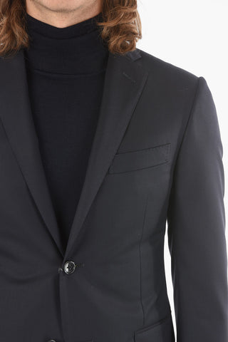 Flap Pockets Lined Single Breasted ACADEMY Virgin Wool Suit