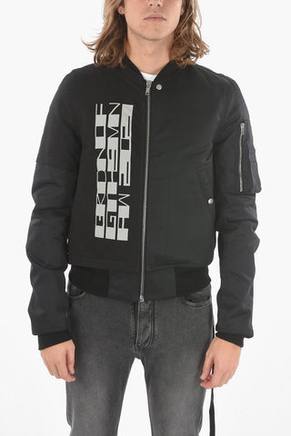 Double Layer Bomber With Maxi Logo Print