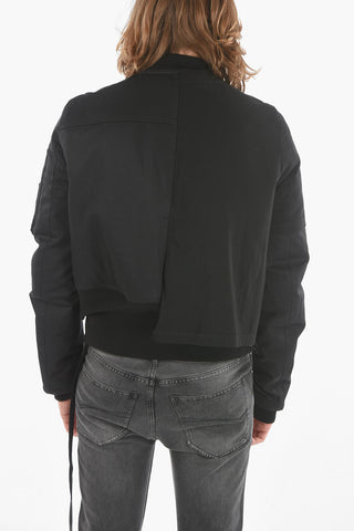 Double Layer Bomber With Maxi Logo Print