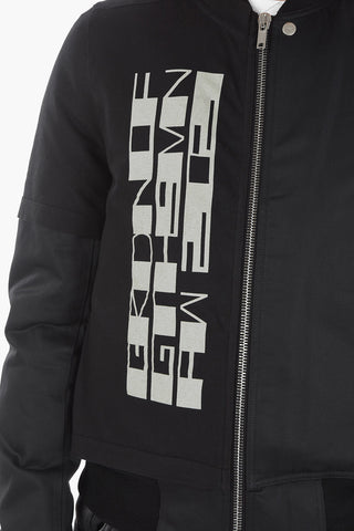 Double Layer Bomber With Maxi Logo Print