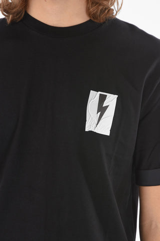 Printed Slim Fit FLAG BOLT T-Shirt