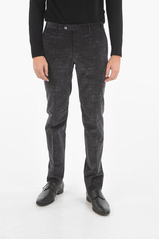 Single Breasted Lined Melange Effect Velour Suit