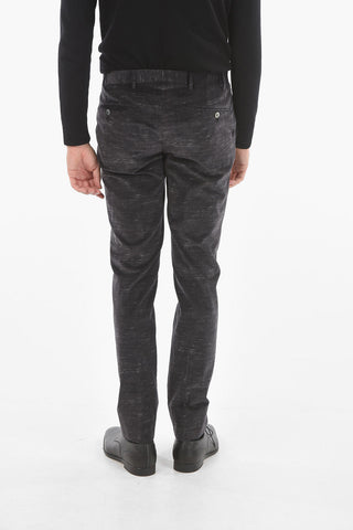 Single Breasted Lined Melange Effect Velour Suit