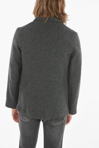 3 Buttons Single Breasted Half Lined Wool Blazer