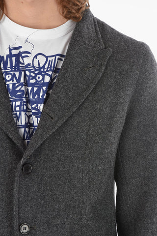 3 Buttons Single Breasted Half Lined Wool Blazer