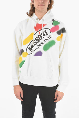 MISSONI Logoed Hooded Sweatshirt with Spray-effect Print