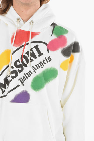 MISSONI Logoed Hooded Sweatshirt with Spray-effect Print