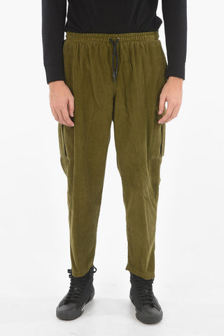 Corduroy Cargo Pants With Drawstring