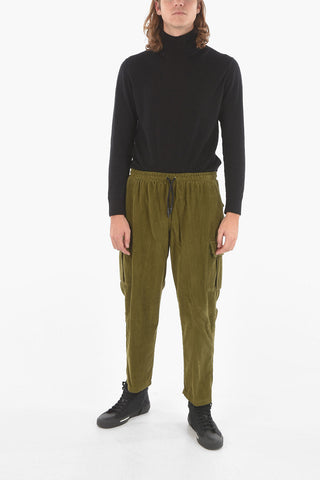 Corduroy Cargo Pants With Drawstring
