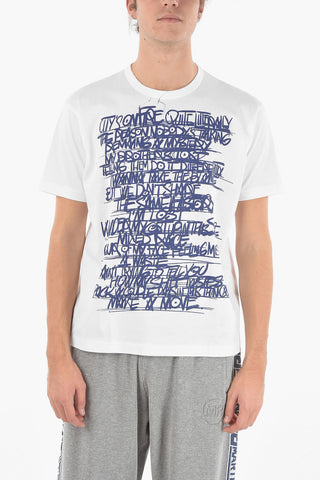 JUNYA WATANABE Crewneck T-shirt with Statement Lettering Print