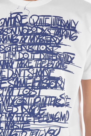 JUNYA WATANABE Crewneck T-shirt with Statement Lettering Print