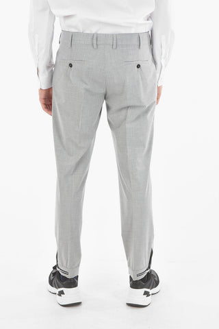 Tech Cotton Pants with Zipped Cuffed Ankles