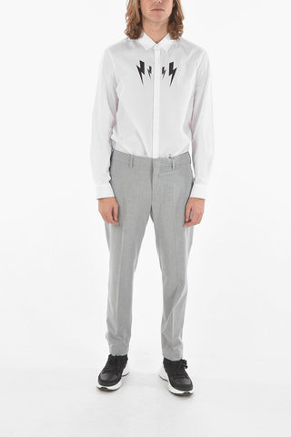 Tech Cotton Pants with Zipped Cuffed Ankles