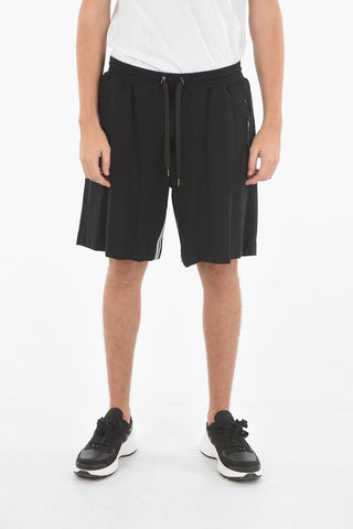 Extrafine Jersey Shorts with Regimental-striped Detailing