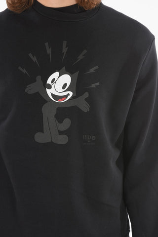 FELIX THE CAT X NEIL BARRETT Felpa girocollo FELIX in Jersey Leggero con Stampa