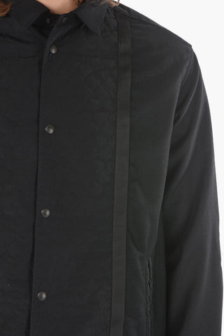 EMPORIO RECYCLED Flannel Over Shirt with Quilted Detailings