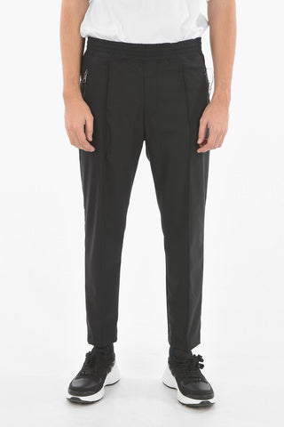 Gabardine Low-rised Pants with Ankle Zip