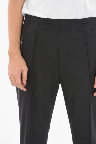 Gabardine Low-rised Pants with Ankle Zip