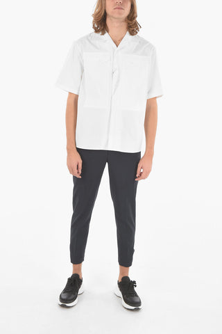 Camicia a Maniche Corte BOWLING in Poplin di Cotone Compatto