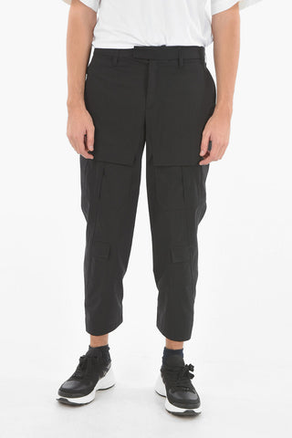 Tech Cotton PARACHUTE Cargo Pants with High Waist